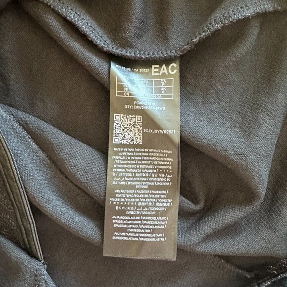 Women's S Guess Animal Print Dress Leather Trim Tulip Hem Zipper - Picture 7 of 10